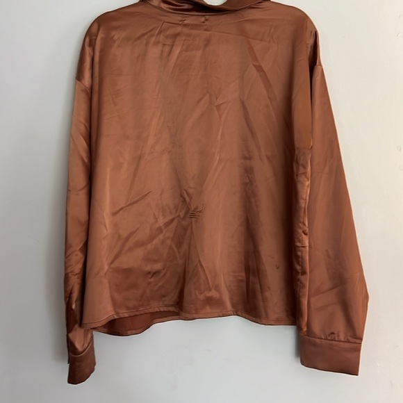 AFRM Copper Silk Button Up​​ - Picture 4 of 5